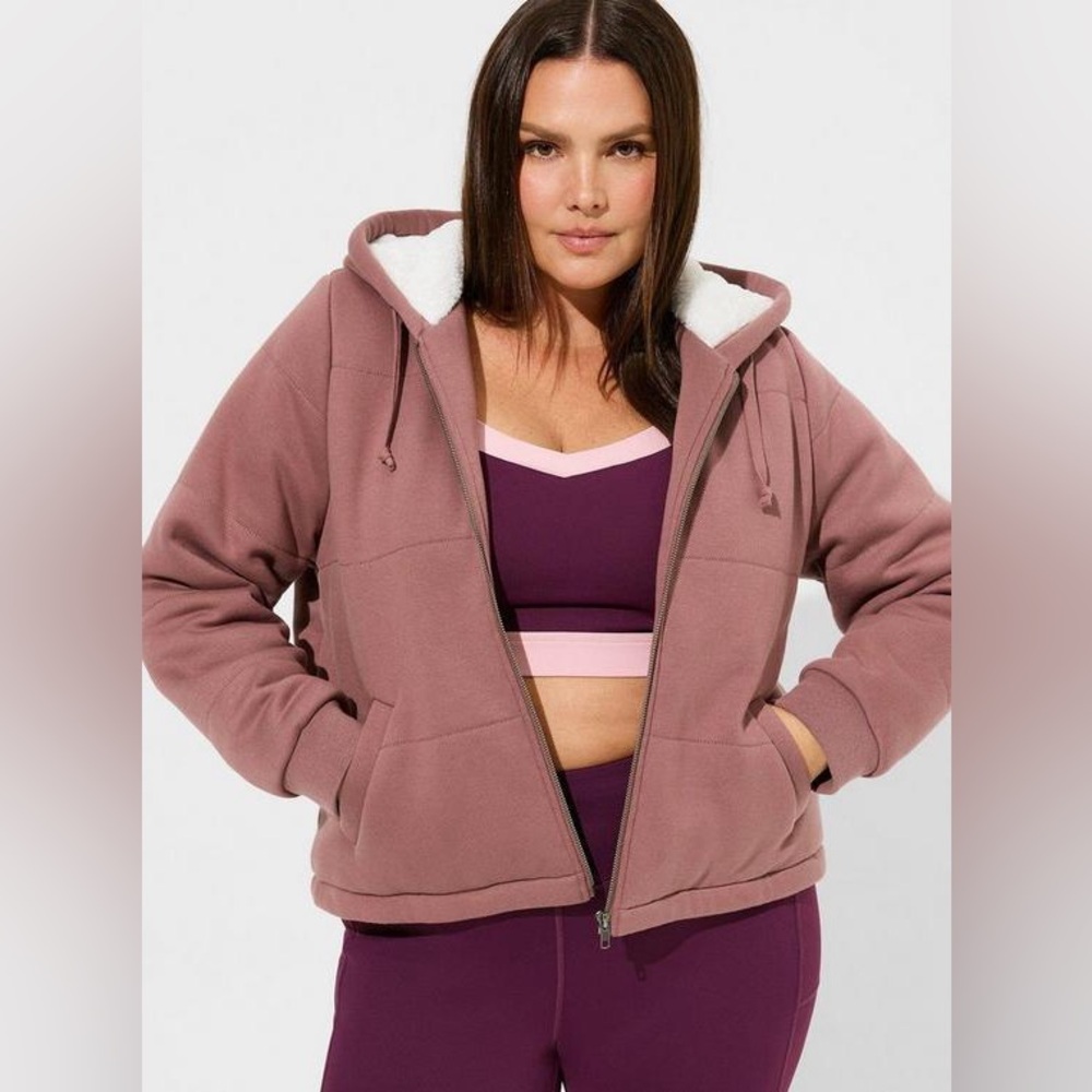 TORRID 3X BNWT Fleece Fur Lined Bomber